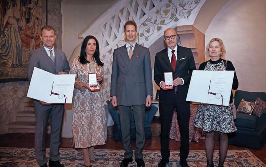 Ordensverleihung an liechtensteinische Pers&ouml;nlichkeiten durch S