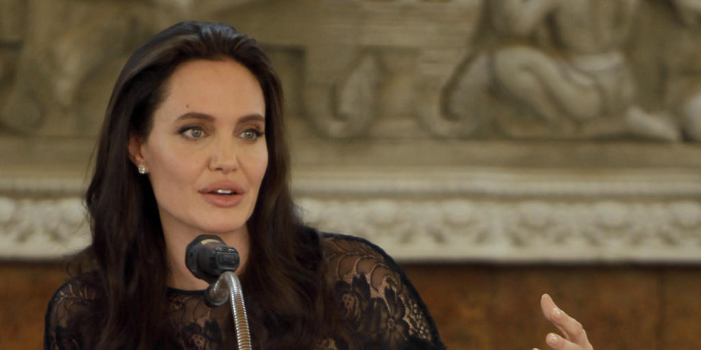 Jolie bei der Vorstellung ihres neuen Films in der Tempelanlage Angkor Wat in Kambodscha.