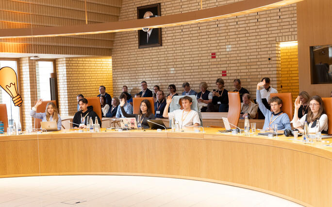 10. Jugendsession im Liechtensteiner Landtag.