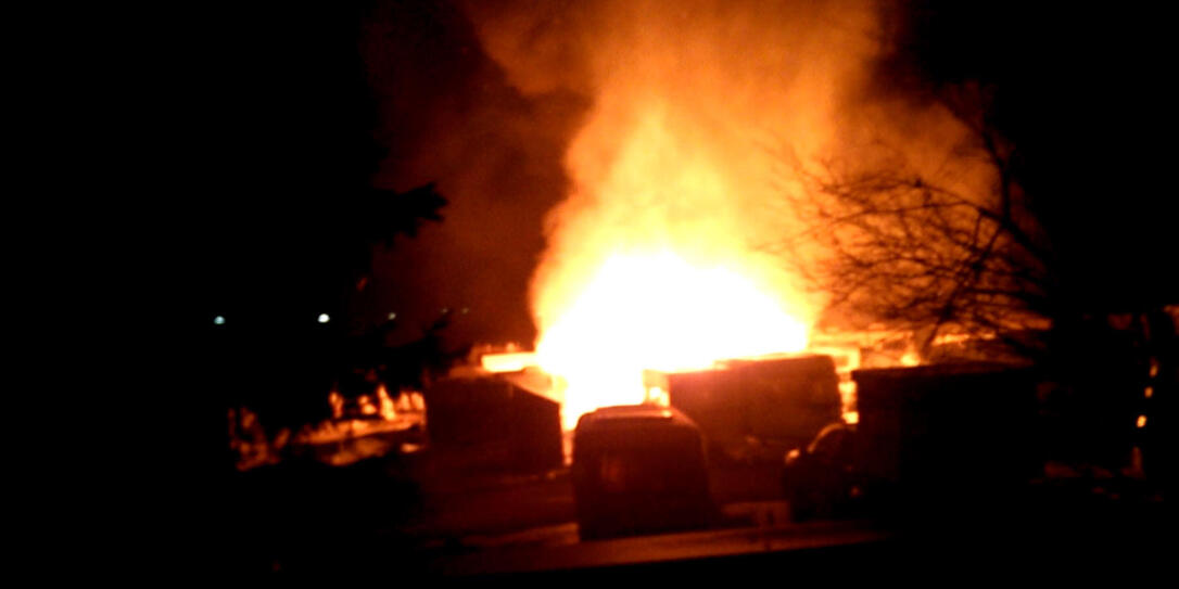 Wohnwagenbrand Alt St. Johann