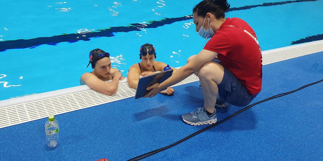 Artistic Schwimmerinnen, Marluce Schierscher, Lara Mechnig, Tokyo 2020 Artistic Schwimmerinnen, Marluce Schierscher, Lara Mechnig, Tokyo 2020