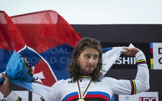 Der Slowake Peter Sagan verteidigte in Doha sein im Vorjahr in Richmond gewonnenes Regenbogentrikot