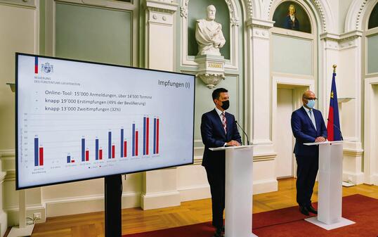 Liechtenstein Vaduz PK Regierung Corona