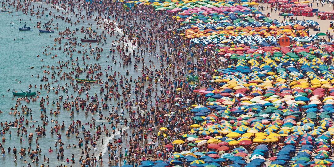 Crowded beach