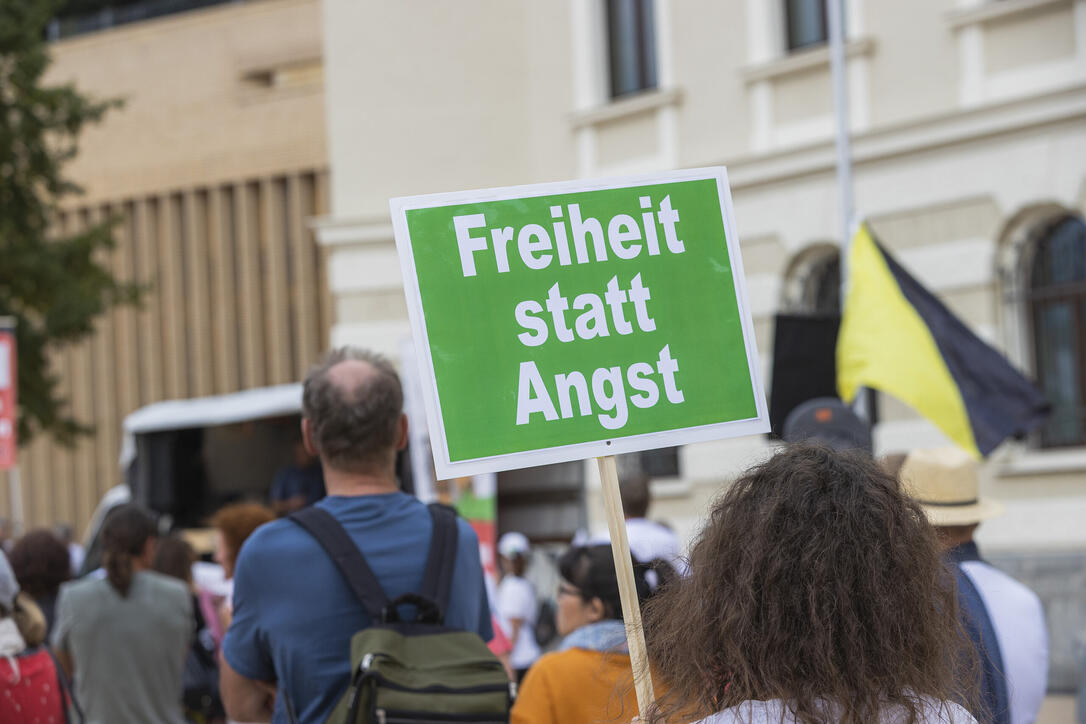 Corona Demo in Vaduz