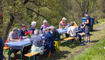 Feierlichkeiten zum Jubiläum bei der alten Rheinbrücke Vaduz–Sevelen