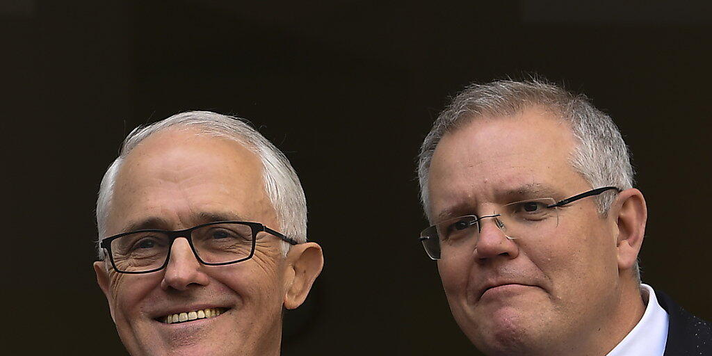 Scott Morrision (Rechts) wird neuer Regierungschef Australiens. Er ersetzt seinen liberalen Parteikollegen Malcolm Turnbull. (Archivbild)