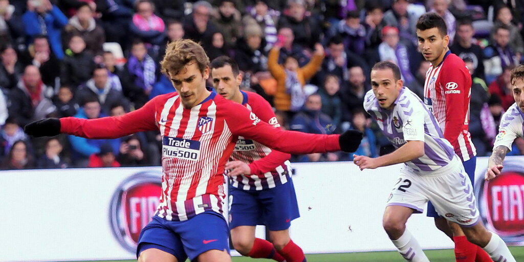 Antoine Griezmann traf für Atlético Madrid zweimal - hier mittels Penalty