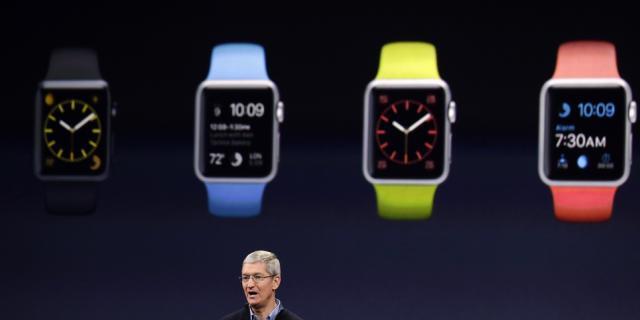 Apple-CEO Tim Cook präsentiert die Apple-Watch
