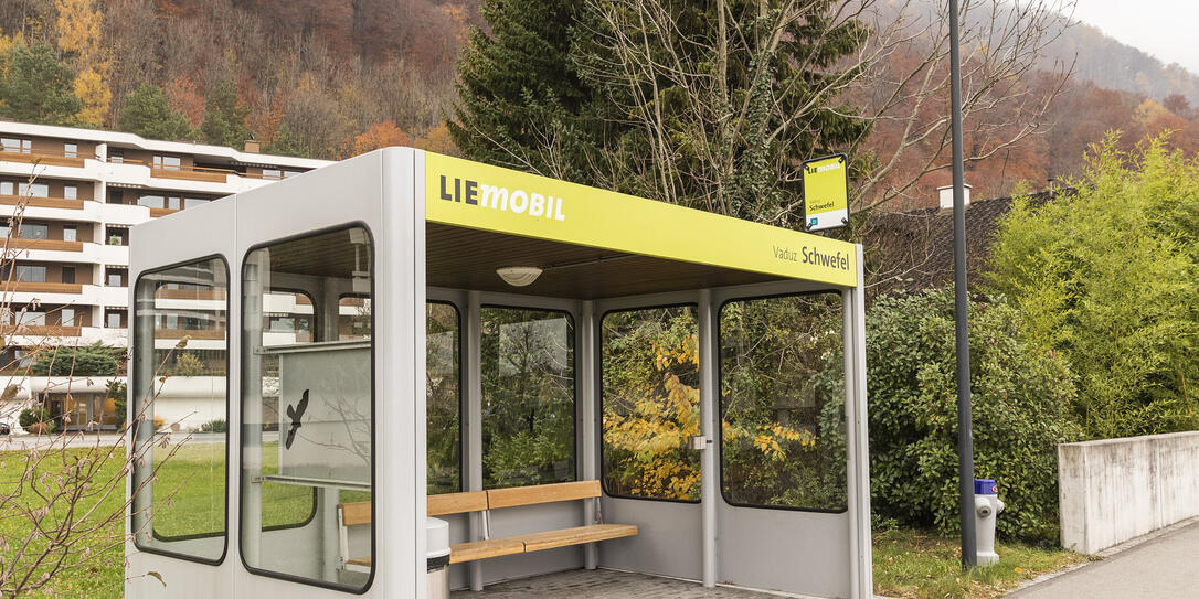 Bushaltestelle in Vaduz