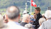 Feierlichkeiten zum Jubiläum bei der alten Rheinbrücke Vaduz–Sevelen