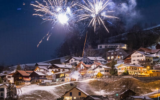 Feuerwerk in Triesenberg