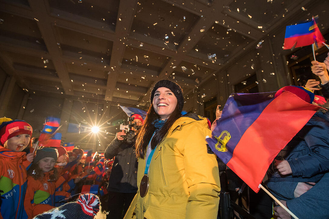 Empfang von Tina Weirather in Schaan