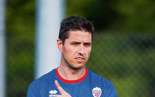 Liechtenstein Ruggell Fussball Nati Training