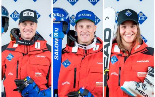 Marco Pfiffner, Nico Gauer und Charlotte Lingg