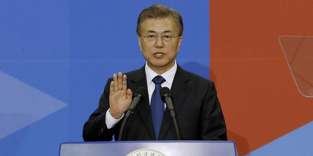 Südkoreas Präsident Moon Jae In streckt die Fühler nach Nordkorea aus. (Archivbild)