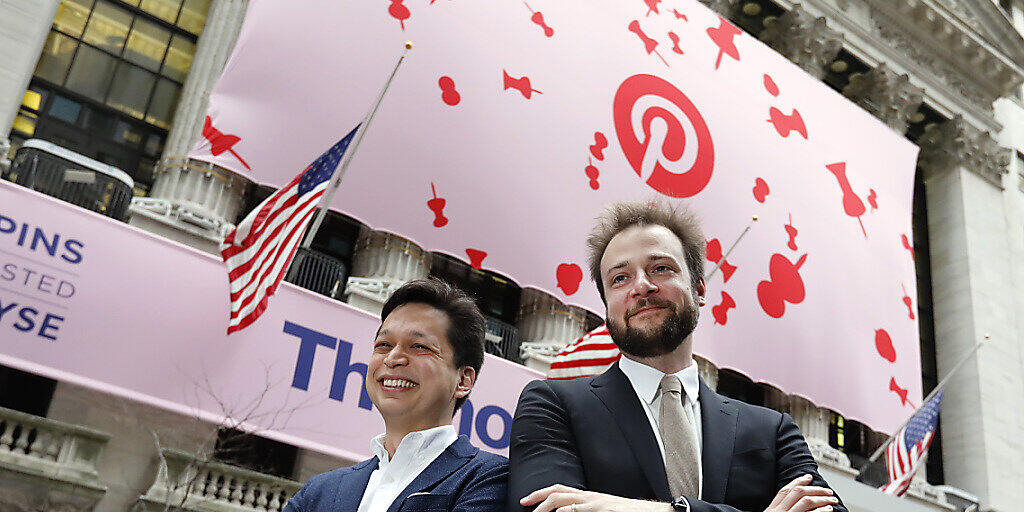 Pinterest-Gründer Ben Silbermann (Links) und Evan Sharp vor dem Börsengang im April in New York. (Archivbild) Pinterest-Gründer Ben Silbermann (Links) und Evan Sharp vor dem Börsengang im April in New York. (Archivbild)