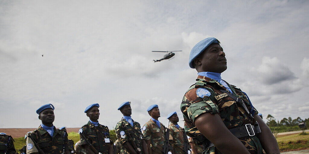 Soldaten der Uno-Friedenstruppe Monusco auf einem Flughafen in Beni nördlich von Goma in der Demokratischen Republik Kongo. (Archivbild)