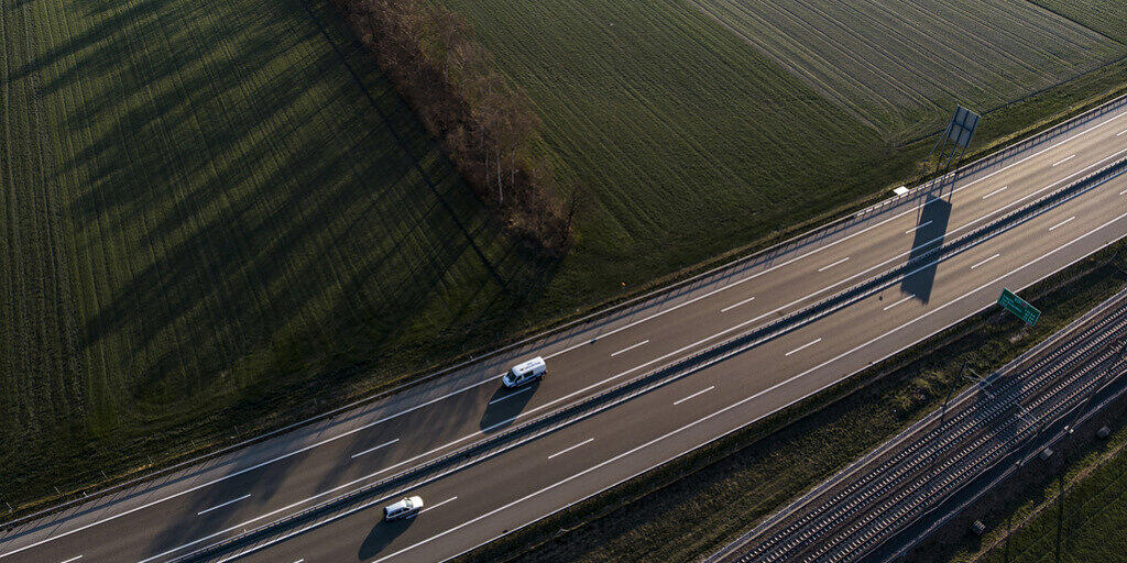 Blick auf die Autobahn A3 zur morgendlichen Hauptverkehrszeit Mitte dieser Woche.