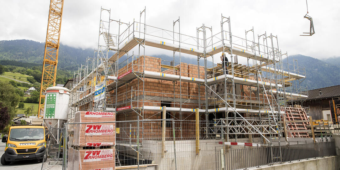 Baustelle in Triesen