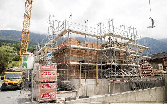 Baustelle in Triesen