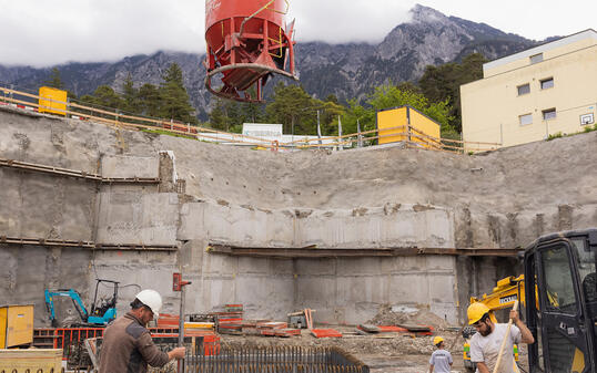 Baustelle in Vaduz