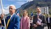 Feierlichkeiten zum Jubiläum bei der alten Rheinbrücke Vaduz–Sevelen