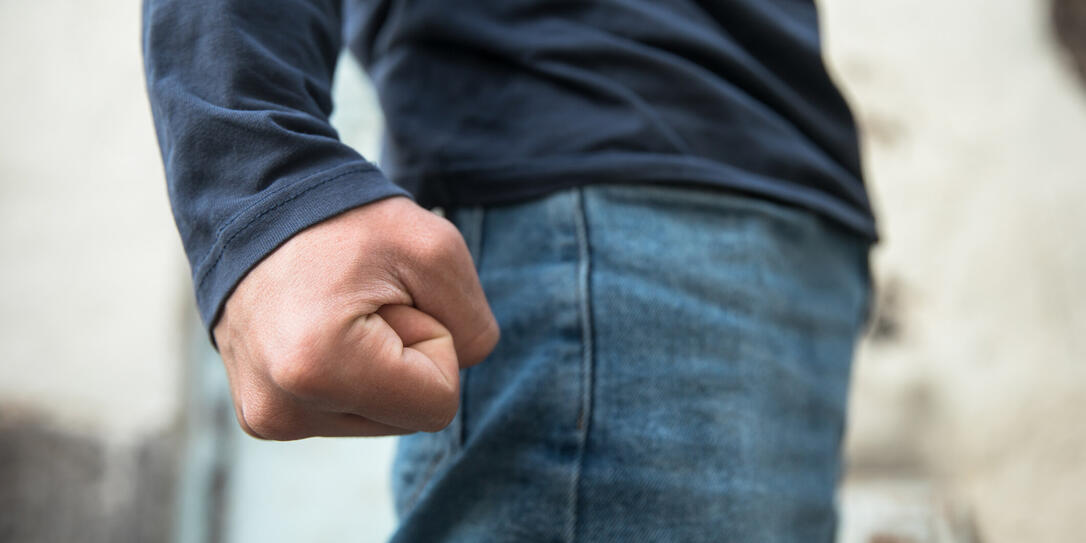 angry man fist