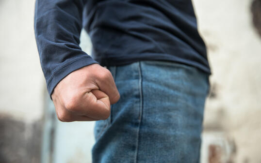 angry man fist