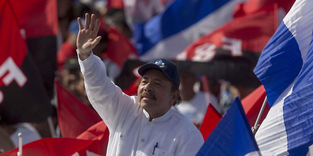Nicaraguas Präsident Daniel Ortega bei der Feier zum 39. Jahrestag der sandinistischen Revolution in der Hauptstadt Managua.