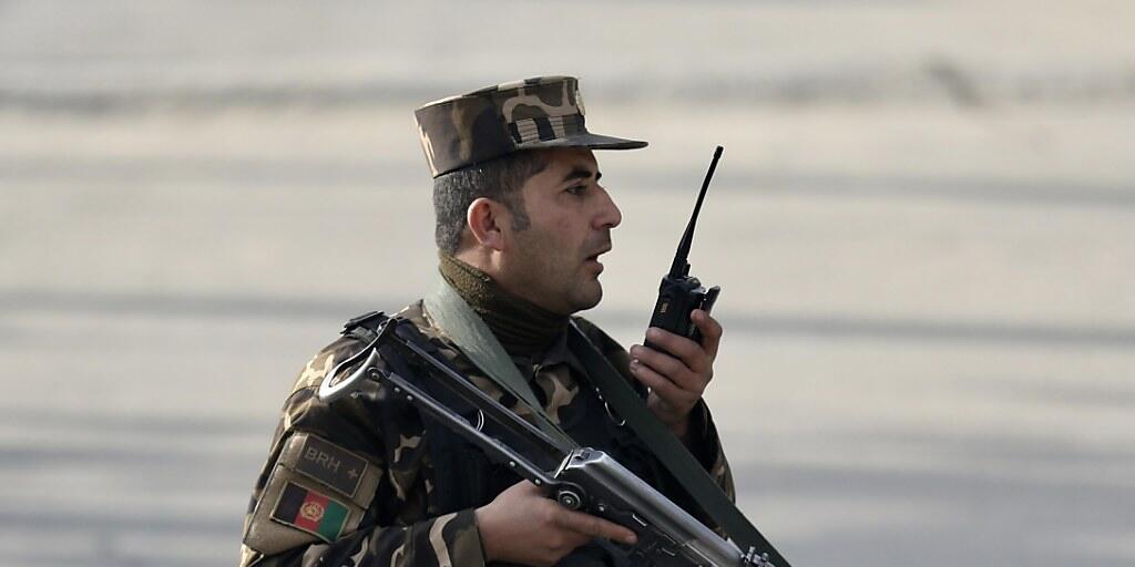 Afghanischer Sicherheitsmann nach dem Anschlag in Kabul (Aufnahme vom 25. Dezember 2017, aktuelle Bilder sind noch keine vorhanden).