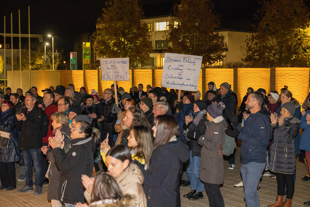 Corona Demo der Jungen Liste in Vaduz