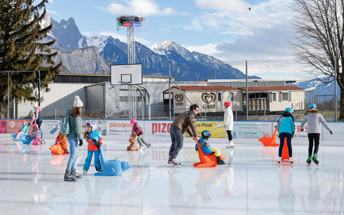 Iisfäscht in Sargans, St. Gallen, Schweiz.