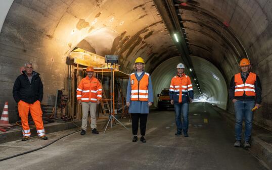 Besichtigung ÇSanierung Tunnel Gnalp-Steg