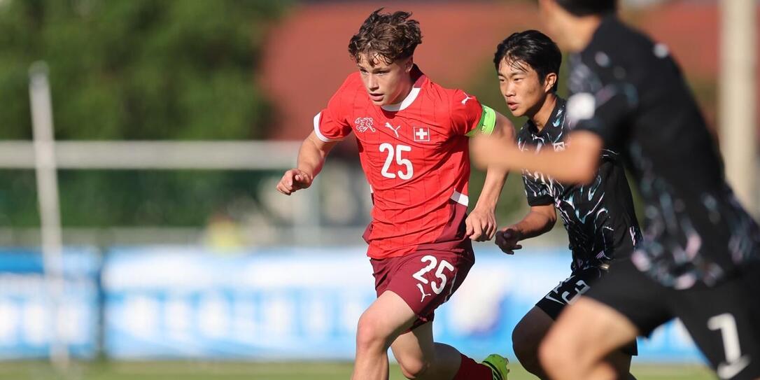 Noel Telser war der Captain der Schweizer U15-Nati gegen S&uuml;dkorea.
