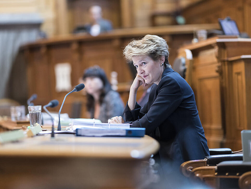 Sie behielt bei der Debatte zur Umsetzung der EU-Waffenrichtlinie im Ständerat meist die Oberhand: Justizministerin Simonetta Sommaruga.