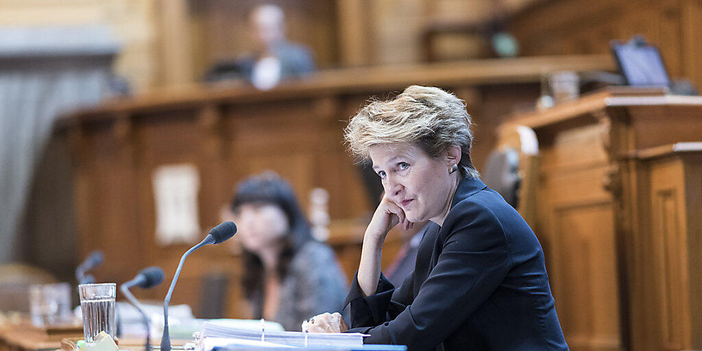 Sie behielt bei der Debatte zur Umsetzung der EU-Waffenrichtlinie im Ständerat meist die Oberhand: Justizministerin Simonetta Sommaruga.