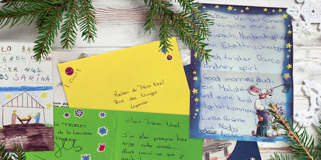 Die Post wird auch in diesem Jahr Tausende von Kinderbriefen an den Weihnachtsmann und das Christkind beantworten. Dafür ist ein Team in Chiasso besorgt.