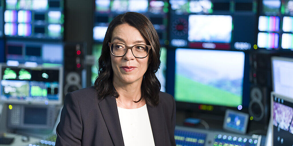 Muss Kurzarbeit für Teile der Belegschaft beantragen: Die stellvertretende SRG-Generaldirektorin Nathalie Wappler, hier in einem Studio in Zürich. (Archivbild)