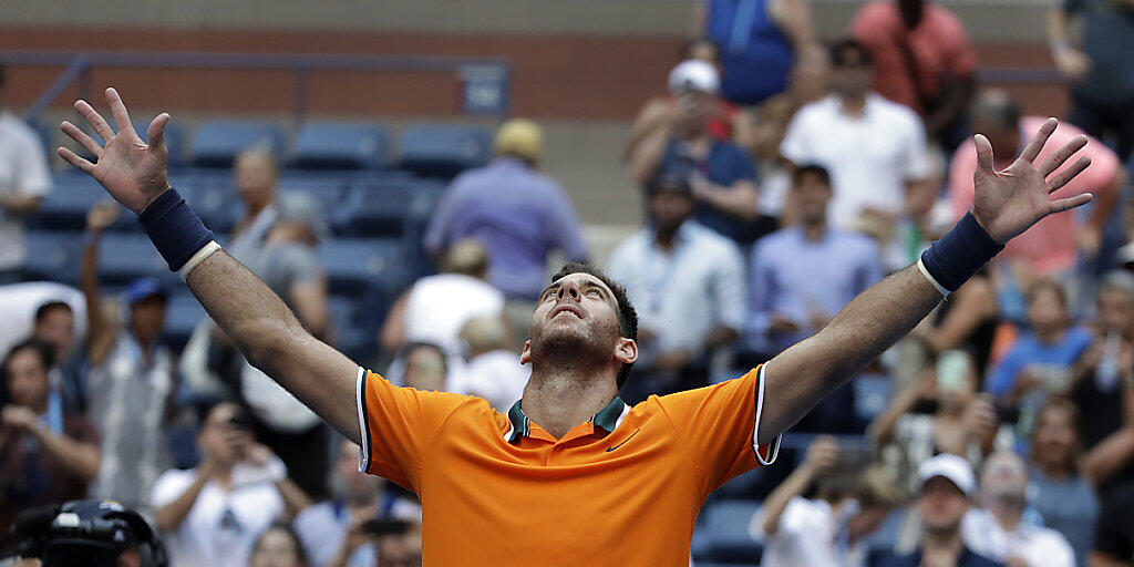 Juan Martin del Potro trotzte am US Open der Hitze und seinem Gegner John Isner und qualifizierte sich erneut für die Halbfinals