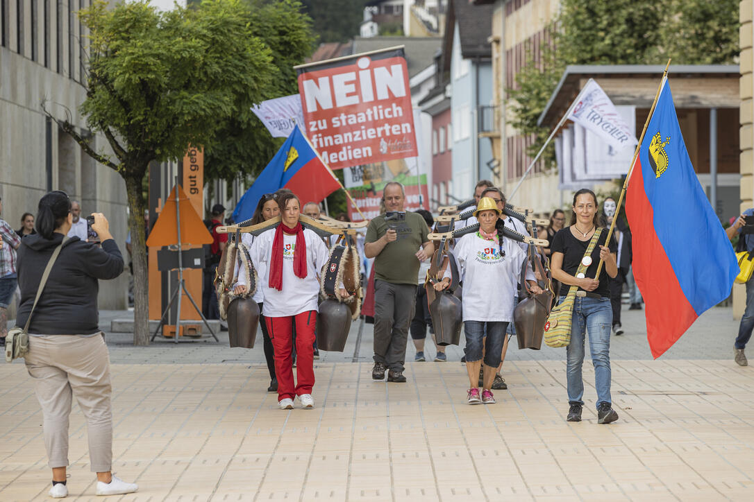 Corona Demo in Vaduz