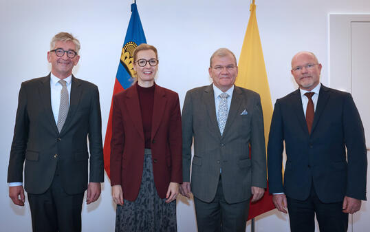 Treffen von Regierungschefin-Stellvertreterin Sabine Monauni mit