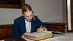 Eintragung in das Goldene Buch auf Schloss Vaduz (26.09.2025)