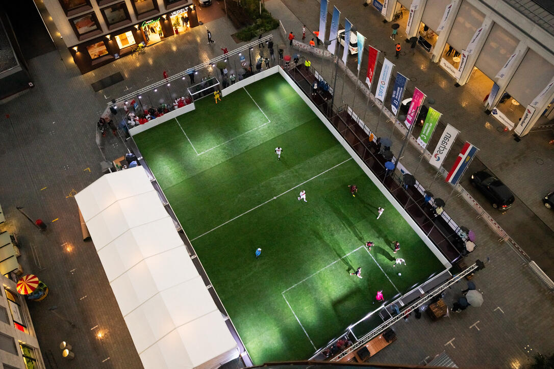 Fussballfest auf dem Lindaplatz