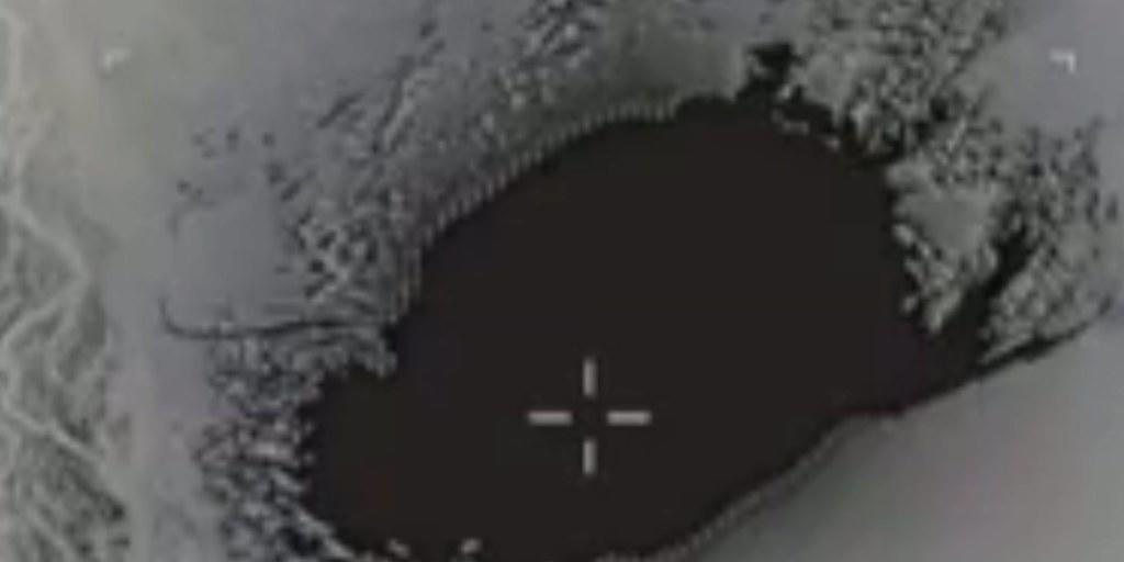 Luftaufnahme des Bombeneinschlags der Massive Ordnance Air Blast (MOAB) beim US-Angriff auf den ISin Afghanistan. Luftaufnahme des Bombeneinschlags der Massive Ordnance Air Blast (MOAB) beim US-Angriff auf den ISin Afghanistan.