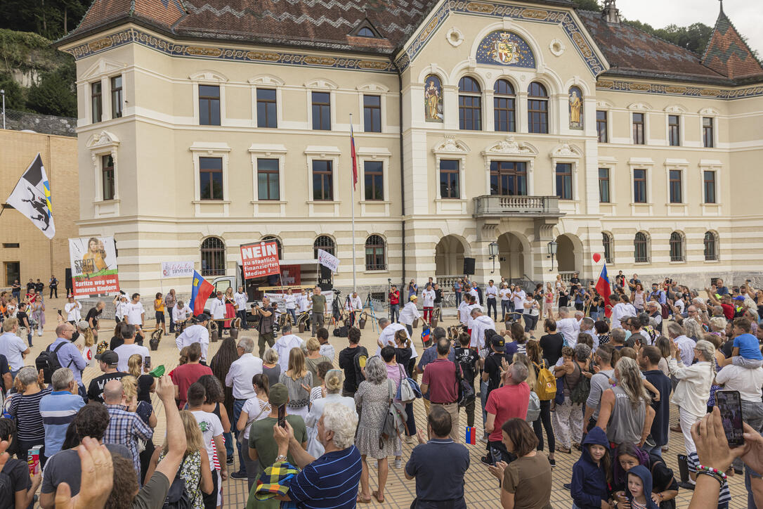 Corona Demo in Vaduz