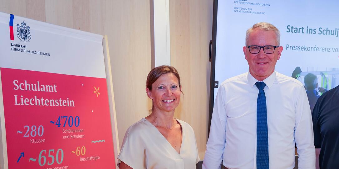 Liechtenstein Vaduz PK Schuljahresbeginn 2025/2026 Regierungsrat Daniel Oehry