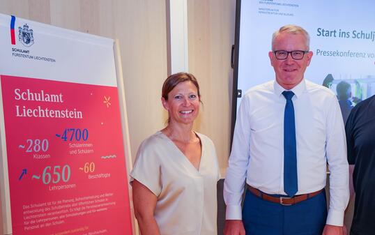 Liechtenstein Vaduz PK Schuljahresbeginn 2025/2026 Regierungsrat Daniel Oehry