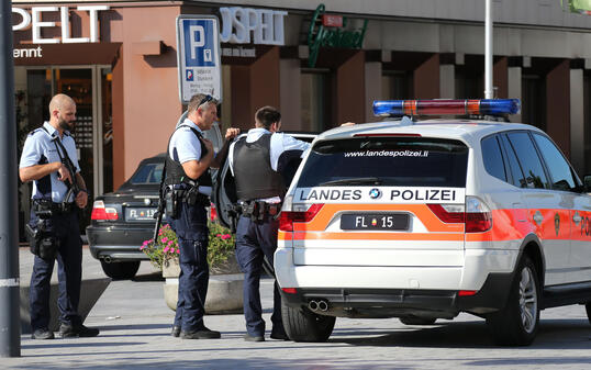 Schaan Polizeieinsatz Lindaplatz