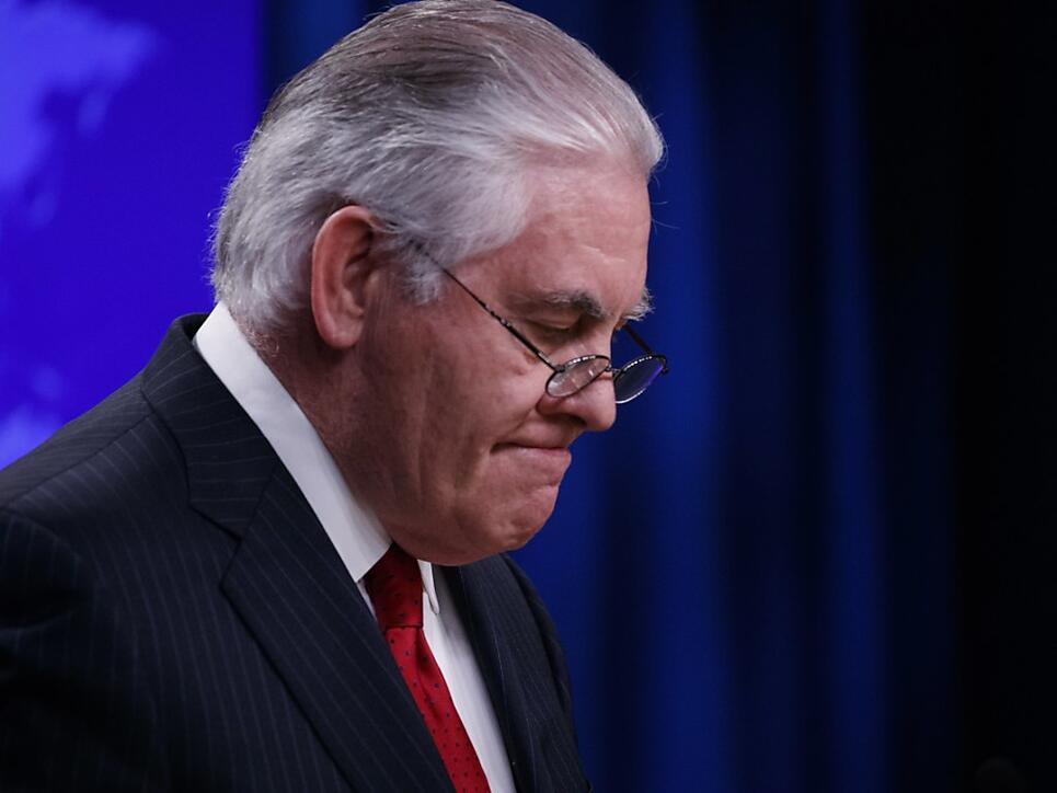 Wollte gerne noch eine Weile US-Aussenminister bleiben: Rex Tillerson bei seinem Abschiedsauftritt am Dienstag in Washington.